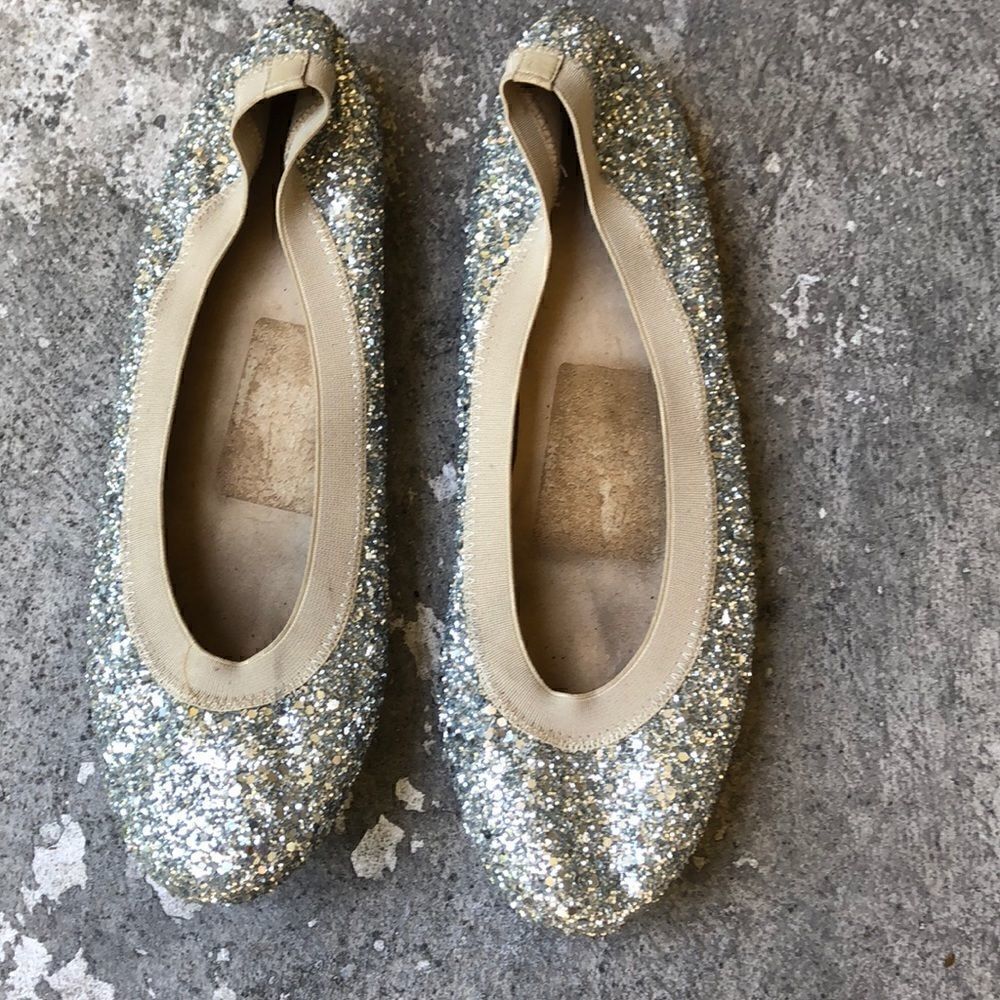 Stuart Weitzman Glitter Flats